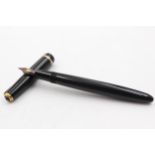 Vintage PARKER Duofold Black FOUNTAIN PEN w/ 14ct Gold Nib WRITING // Vintage PARKER Duofold Black