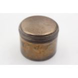 Antique George VI Hallmarked 1820 Birmingham STERLING SILVER Pot / Jar (31g) // w/ Faded Engraving /