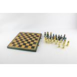 Nautical Painted Wood Chess Set & Board // Pieces Height Range 7cm - 9cm Board 44.5cm x 44.5cm Items