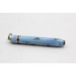 Antique / Vintage .925 STERLING SILVER Guilloche Enamel Propelling Pencil 14g // UNTESTED In antique