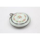 A .935 Silver Guilloche Enamel Snuff Box Pendant (24g)