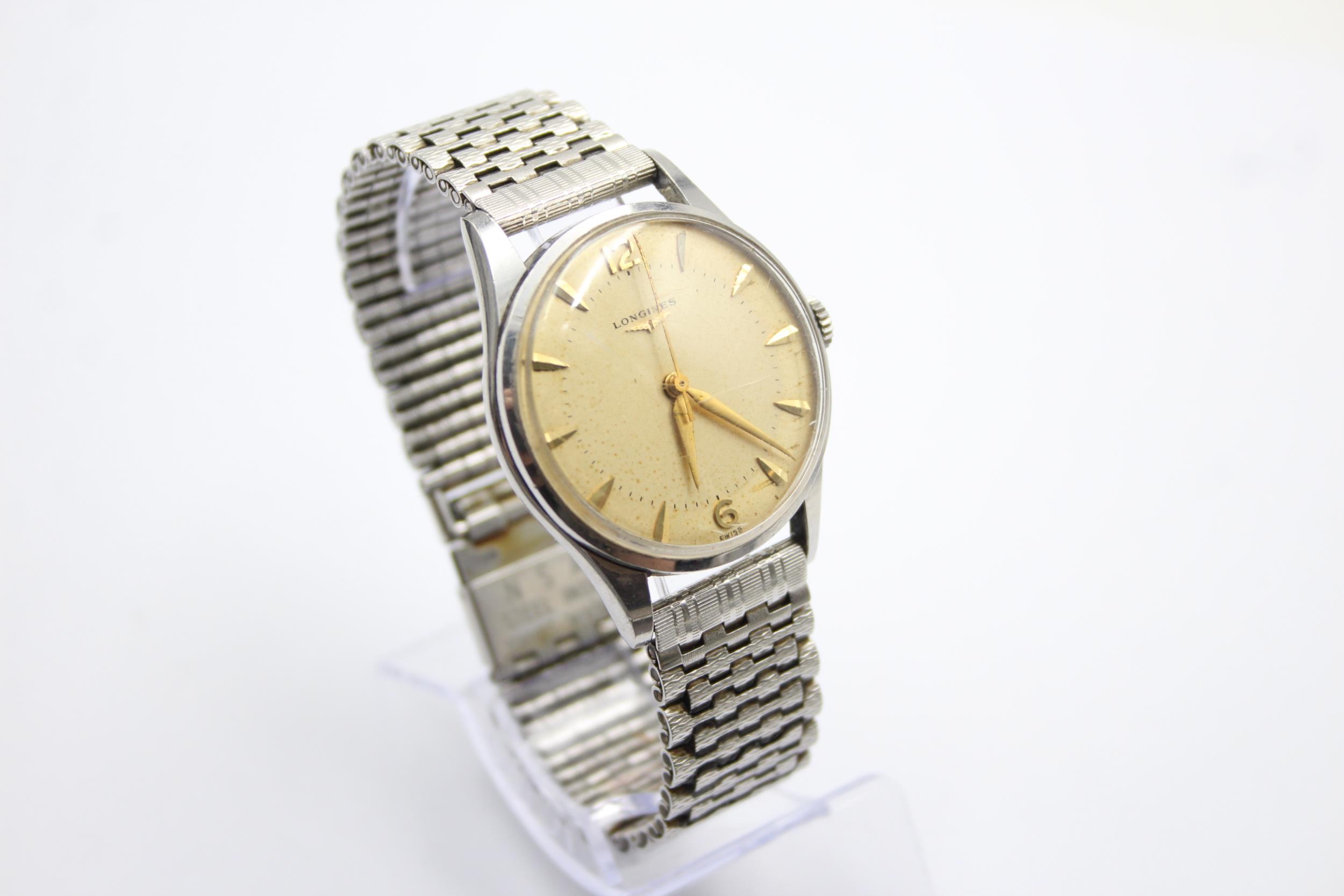 Vintage Gents LONGINES 1950'S Stainless Steel WRISTWATCH Hand-Wind WORKING // Vintage Gents LONGINES