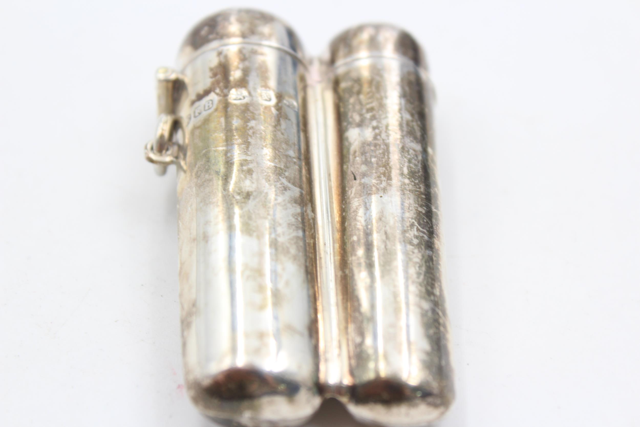 Antique Victorian 1897 Birmingham STERLING SILVER Double Cheroot Case (36g) // Maker - - Image 7 of 7