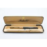 Vintage PARKER 61 Grey FOUNTAIN PEN w/ Gold Plate Nib & Cap WRITING Boxed // Vintage PARKER 61