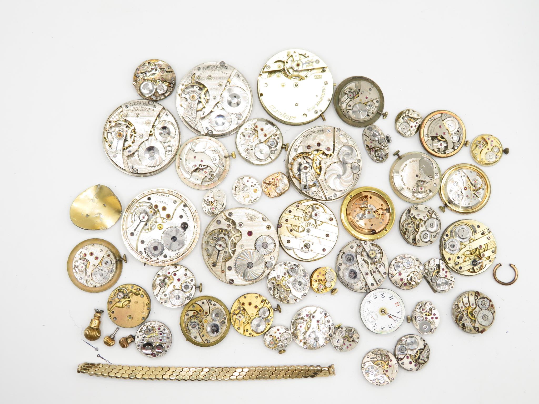 Bag of pocket watch and wristwatch movements 632g - Image 6 of 11