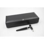 ALFRED DUNHILL Navy Glitter Ladies FOUNTAIN PEN w/ 18ct White Gold Nib WRITING