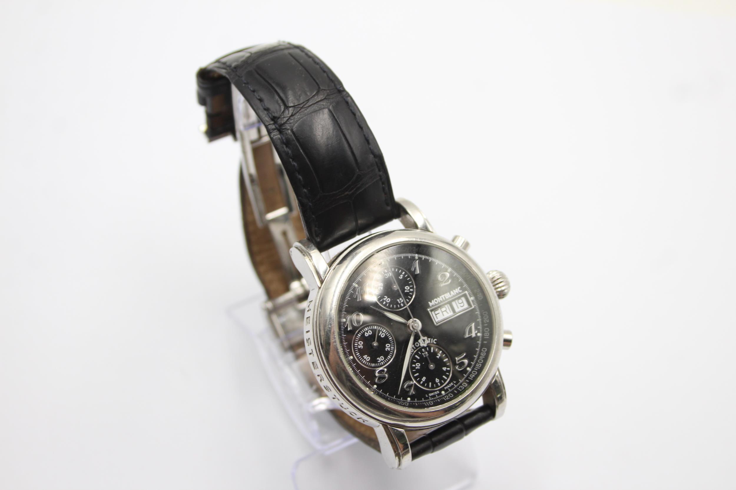 Gents MONTBLANC Meisterstruck Star Chronograph 7019 Automatic WRISTWATCH WORKING