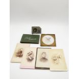 7 x Antique PHOTOGRAPHS / Frames & Album Inc Micro Mosaic, Victorian Etc