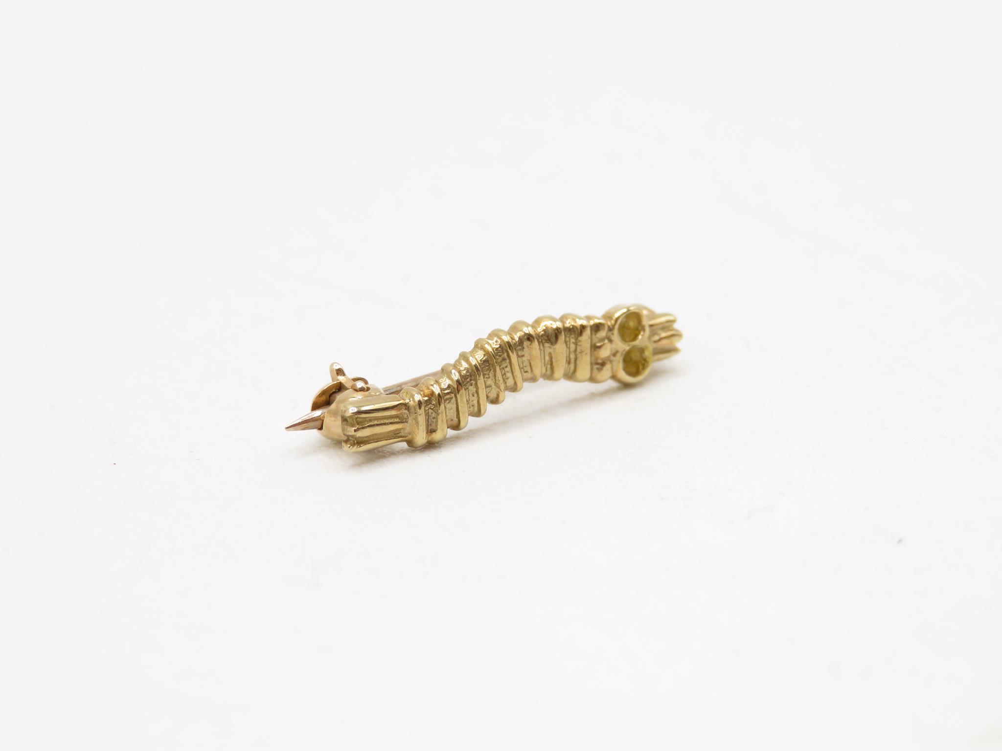 Original gold Caterpillar Club brooch to J Borderson awarded by Caterpillar Club for Parachute - Image 2 of 4