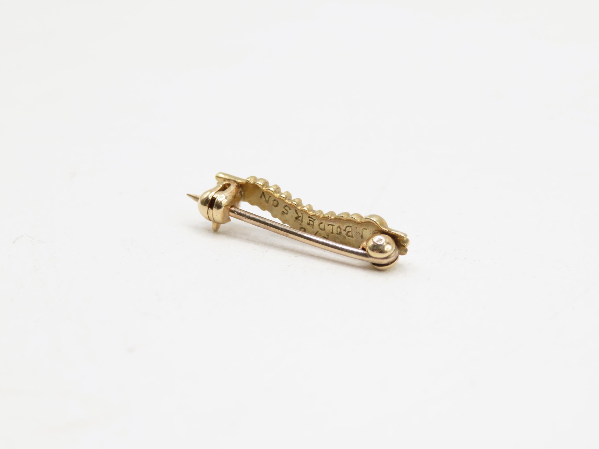 Original gold Caterpillar Club brooch to J Borderson awarded by Caterpillar Club for Parachute - Image 4 of 4