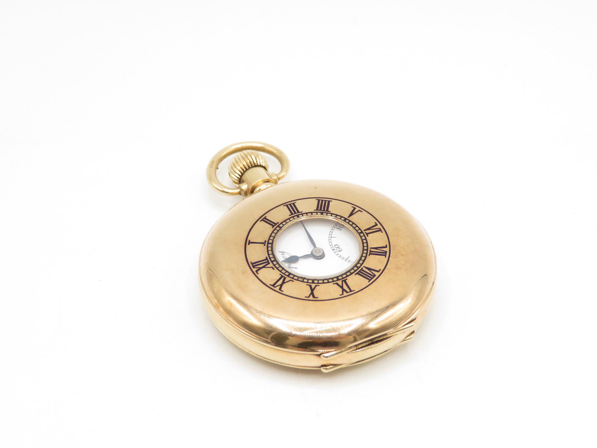 9ct gold gent's pocket watch by Vertex for Asprey signed 50 years loyal service J Summers and Sons - Image 2 of 9