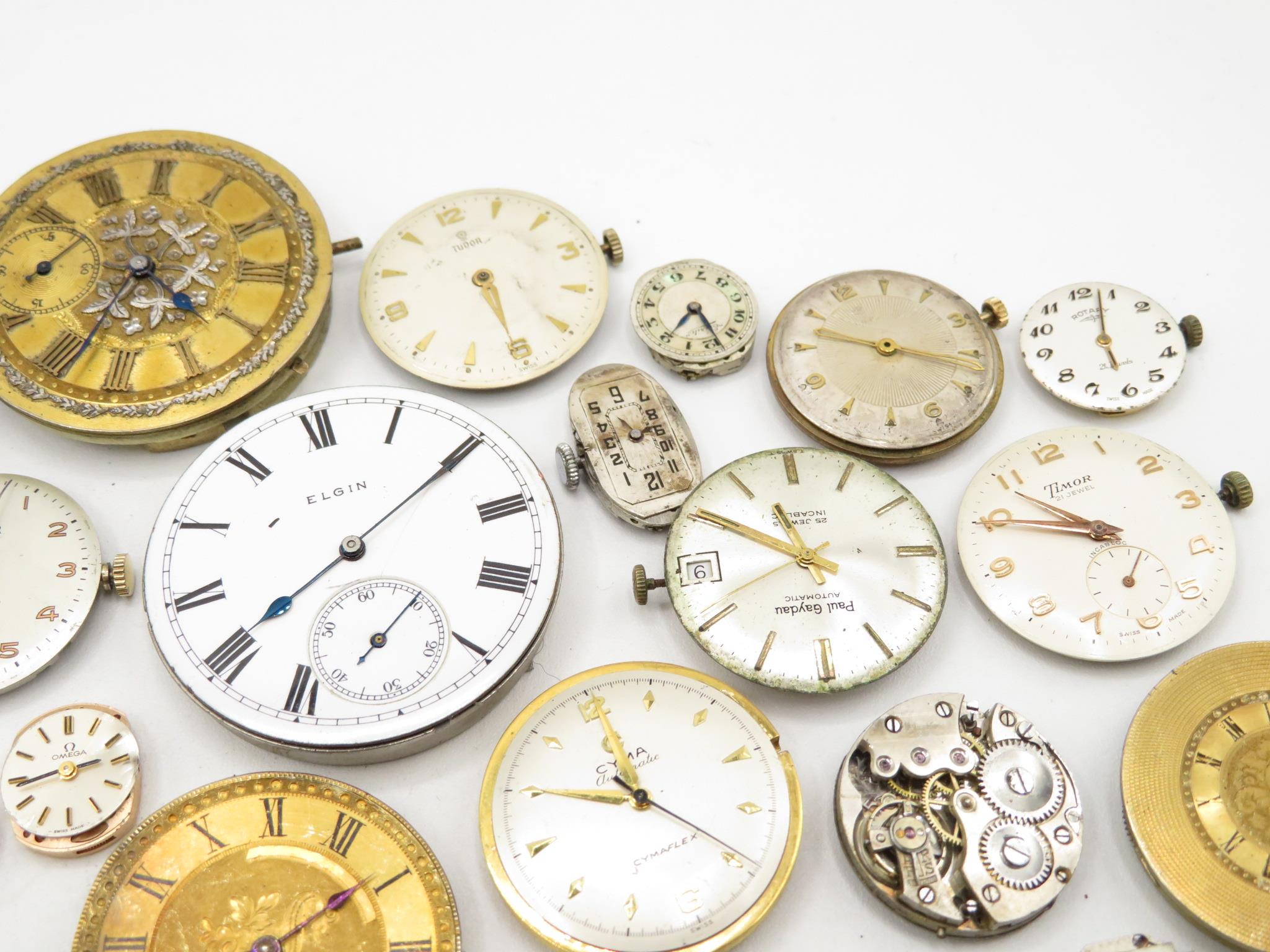 Bag of pocket watch and wristwatch movements 632g - Image 5 of 11