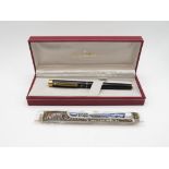 Vintage SHEAFFER Targa Black FOUNTAIN PEN w/ 14ct Gold Nib WRITING