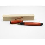 Vintage PARKER Duofold 'The Big Red' Orange FOUNTAIN PEN w/ Gold Plate Nib