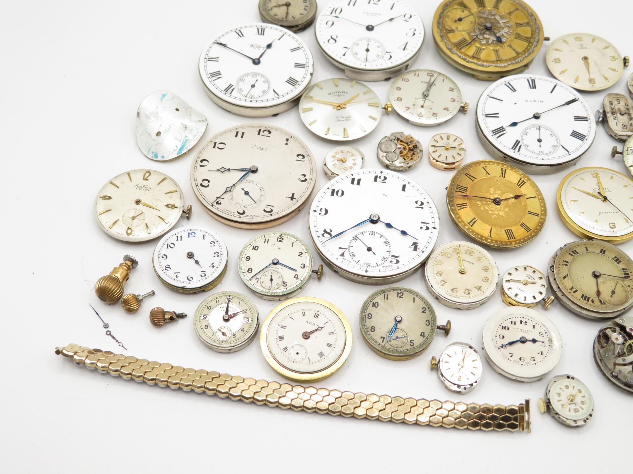 Bag of pocket watch and wristwatch movements 632g - Image 3 of 11