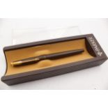 Vintage PARKER 50 Falcon Brown FOUNTAIN PEN w/ Gold Plate Nib WRITING Boxed