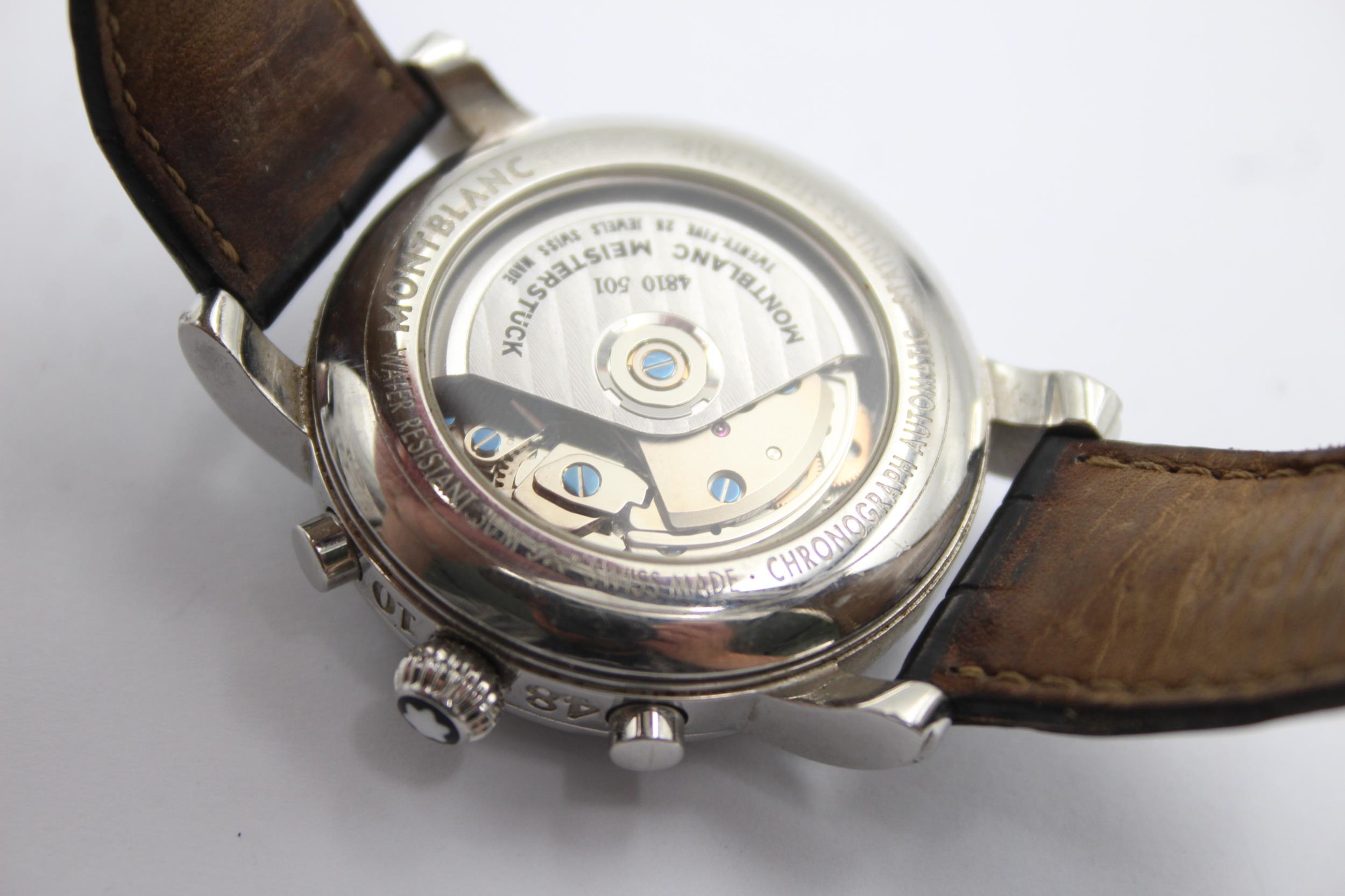 Gents MONTBLANC Meisterstruck Star Chronograph 7019 Automatic WRISTWATCH WORKING - Image 4 of 4