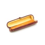 Boxed amber and 9ct gold cheroot