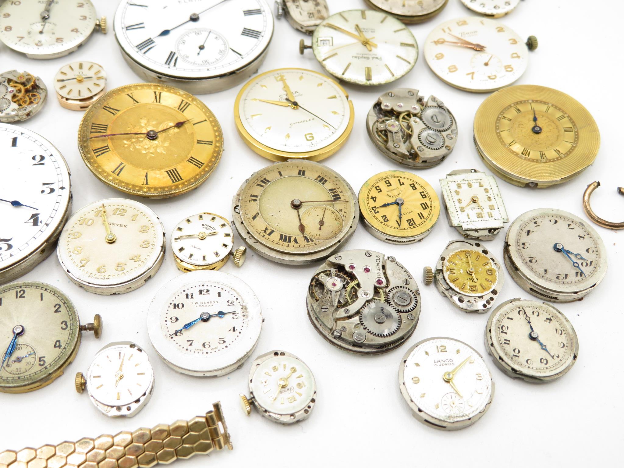 Bag of pocket watch and wristwatch movements 632g - Image 4 of 11