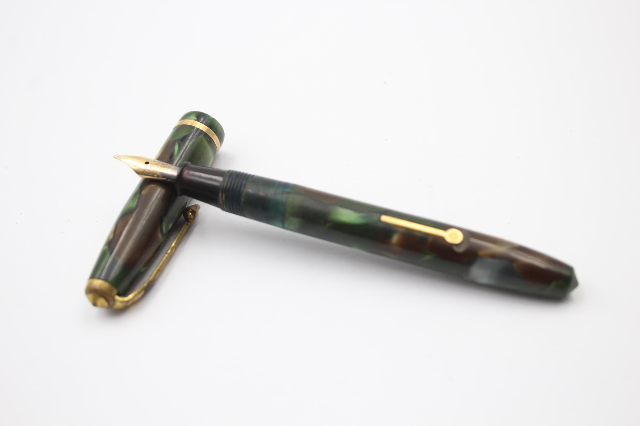 2 x Vintage CONWAY STEWART Fountain Pens w/ 14ct Gold Nibs WRITING Inc Dinkie - Image 6 of 9