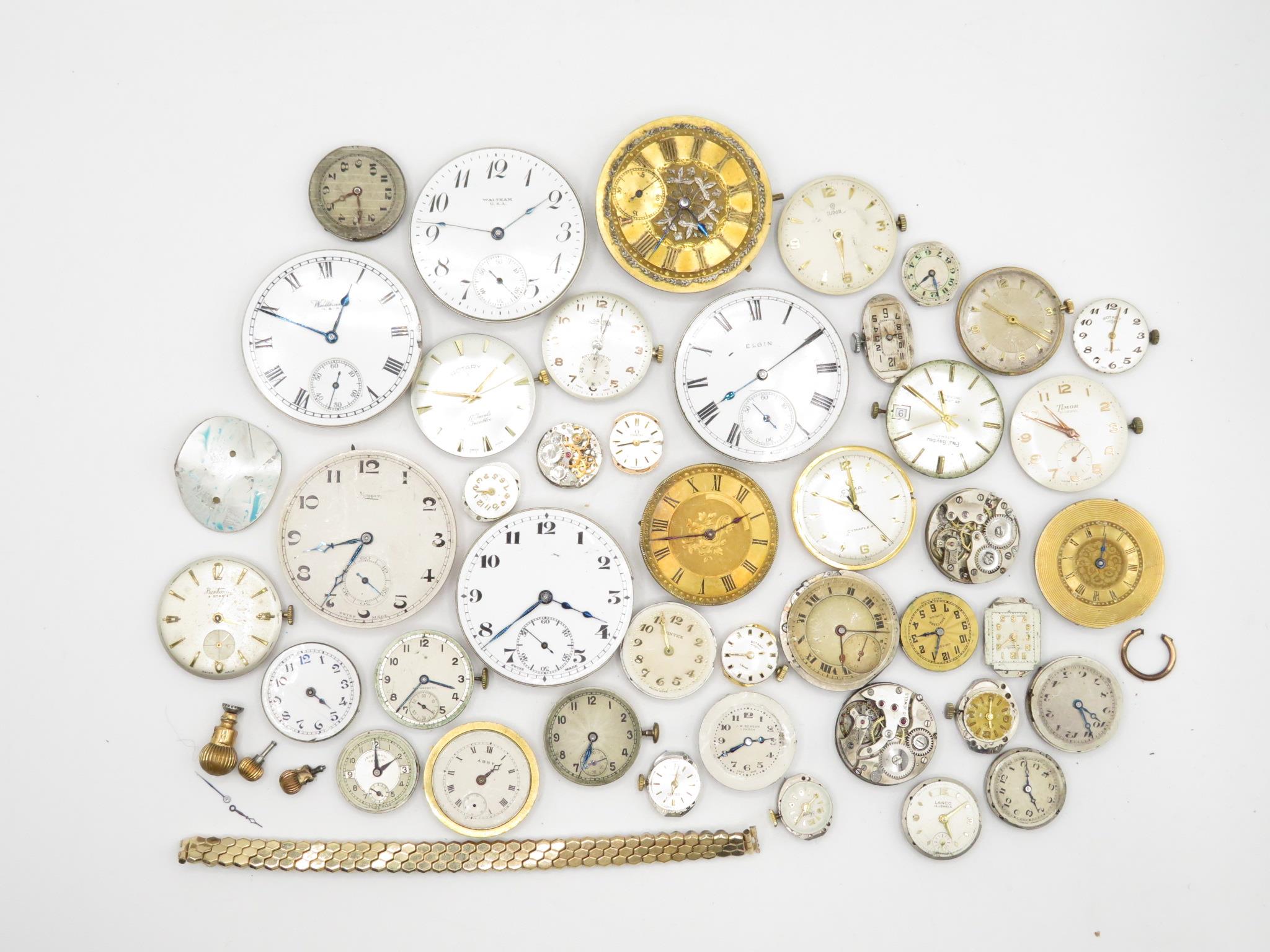 Bag of pocket watch and wristwatch movements 632g