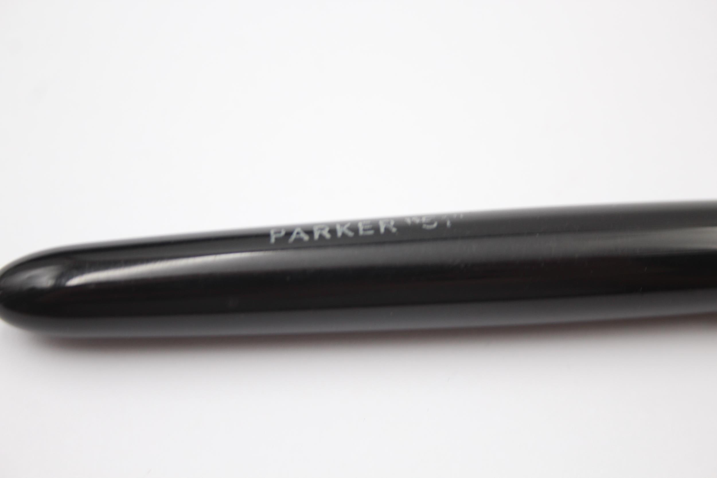 PART CHALK MARKED Vintage PARKER 51 Black Fountain Pen WRITING - Image 6 of 6