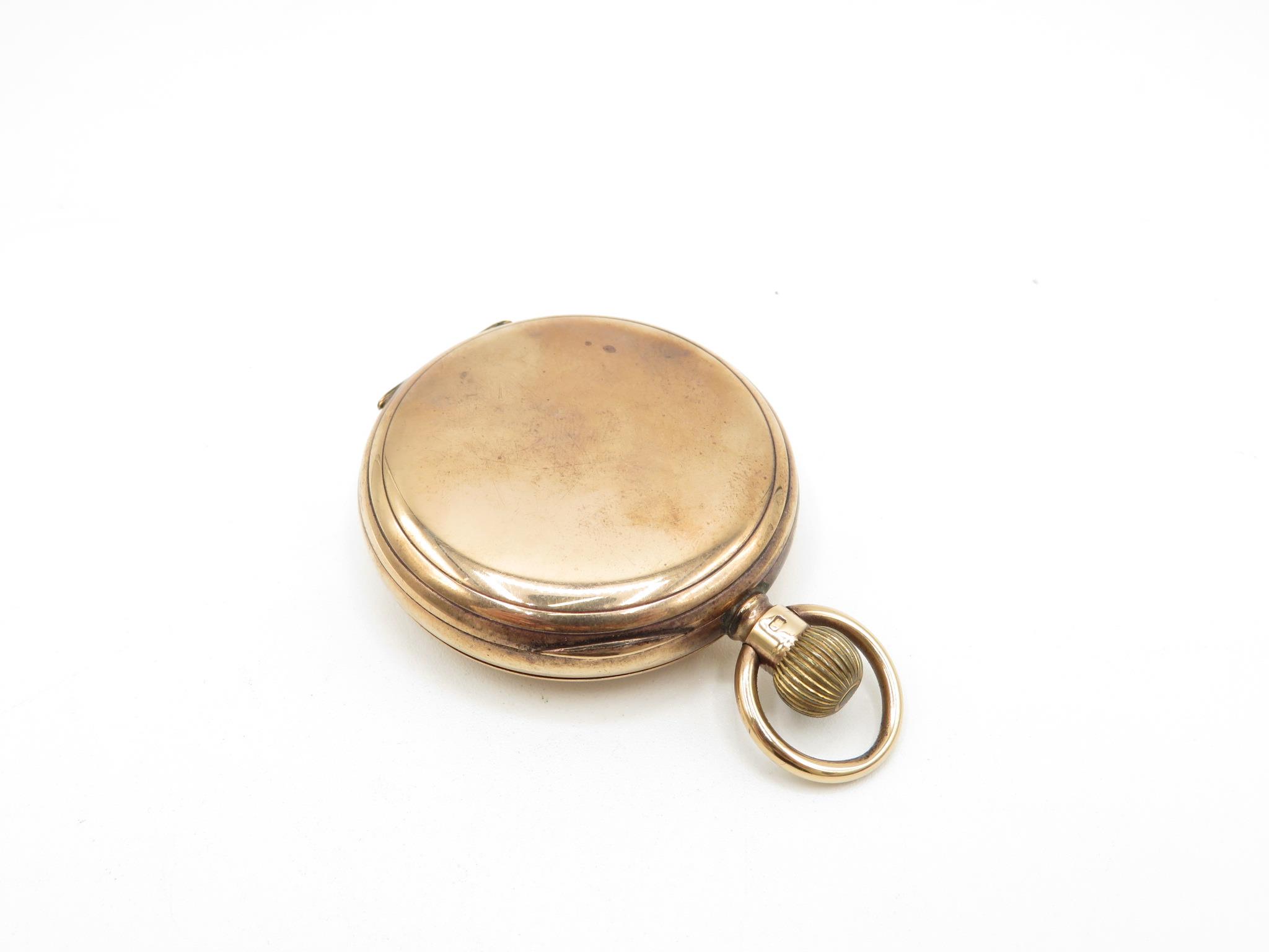 9ct cased Half Hunter pocket watch - weight 102g - with box - Image 3 of 4