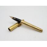Vintage SHEAFFER Imperial Gold Plated FOUNTAIN PEN w/ 14ct Gold Nib WRITING // Vintage SHEAFFER