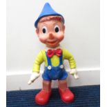 Vintage Italian M.DEP PINOCCHIO Rubber Jointed DOLL // Approx Dimensions Length : 45 cm Width : 23