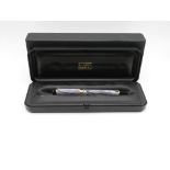 PARKER Duofold Grey Lacquer FOUNTAIN PEN w/ 18ct Gold Nib WRITING Boxed // PARKER Duofold Grey