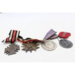 4 x WW1-WW2 German Medals Inc Eastern Front, Luftschutz, Etc // WW1-WW2 German Medals Inc Eastern