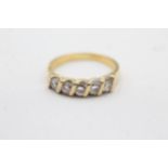 20ct gold vintage diamond set half hoop eternity ring (4.3g) Size Q