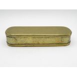 Antique / Vintage 18th Century German "Stadt Iserlohn" BRASS Tobacco Box // Approx Dimensions Length