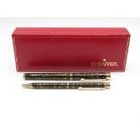 Vintage SHEAFFER Targa Brown Lacquer FOUNTAIN PEN w/ 14ct Gold Nib, Ballpoint // Vintage SHEAFFER