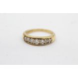 18ct gold vintage diamond set half hoop eternity ring (3.6g) Size M+1/2