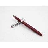 Vintage WATERMAN Ideal Burgundy FOUNTAIN PEN w/ 14ct Gold Nib WRITING // Vintage WATERMAN Ideal