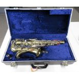 Vintage Boosey & Hawkes 400 ALTO SAXOPHONE In Case // Inc Box Of Reeds, Mouth Piece, Holder, Cloths,