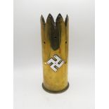 9" 1917 German trench art shell case