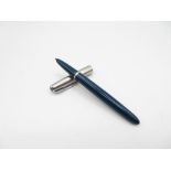 Vintage PARKER 51 Teal FOUNTAIN PEN w/ Brushed Steel Cap WRITING // Vintage PARKER 51 Teal