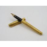 Vintage PARKER 75 Gold Plated Fountain Pen w/ 14ct Gold Nib WRITING (18g) // Vintage PARKER 75