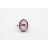 9ct gold vintage amethyst cocktail ring (3.5g) Size K