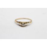 18ct gold antique diamond solitaire ring (1.8g) Size I+1/2