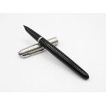 Vintage PARKER 51 Black FOUNTAIN PEN w/ Brushed Steel Cap WRITING // Vintage PARKER 51 Black