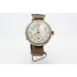 Vintage Gents Military Issued Trench Style WRISTWATCH Hand-Wind WORKING // Vintage Gents Military