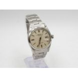 Boxed Rolex Oyster perpetual date chronograph watch 34mm case with original riveted bracelet nice