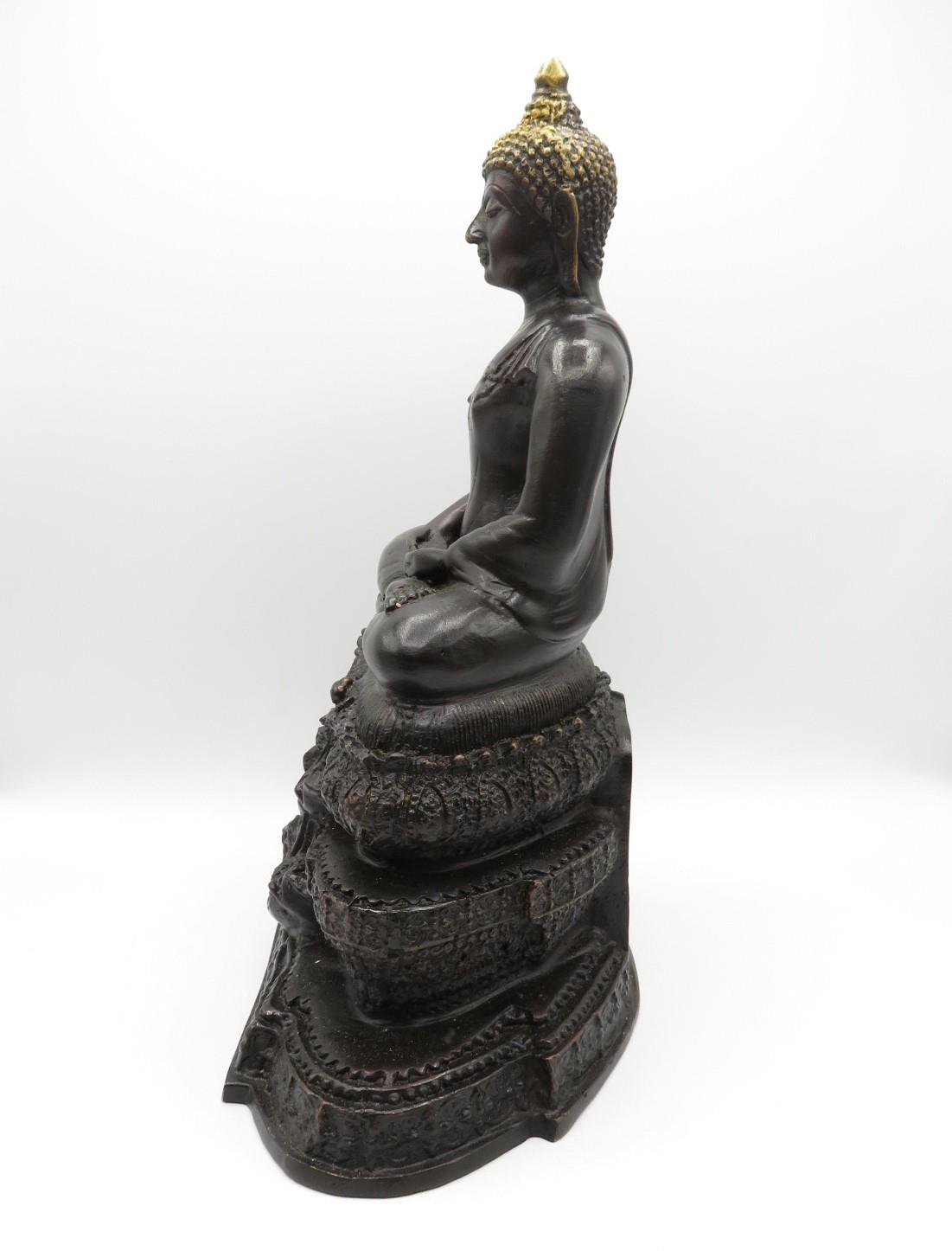 A bronze Buddha 11 inches high 3.1kg weight - Image 6 of 6