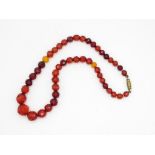 A Faceted Multi Hue Bakelite Bead Necklace