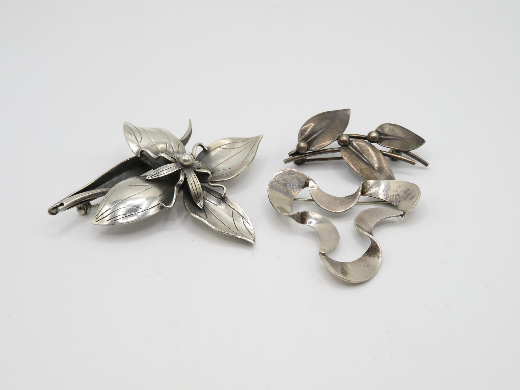 Three Scandinavian Silver Brooches (25g) - Image 2 of 3