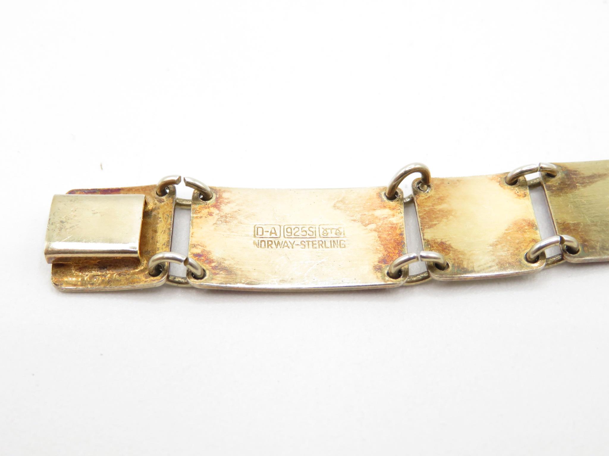 A Silver Enamel Panel Bracelet By David Anderson (21g) - Image 4 of 4