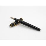 CARTIER Diablo Black Laquer & Gold Plate FOUNTAIN PEN w/ 14ct Gold Nib WRITING